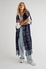 HIDDEN COVE CROCHET KIMONO X FREE PEOPLE - sustainably made MOMO NEW YORK sustainable clothing, crochet slow fashion