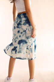 INDIGO DYE SKIRT LORIS - sustainably made MOMO NEW YORK sustainable clothing, skirt slow fashion