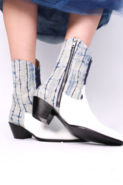 INDIGO HEMP LEATHER BOOTS DAKOTA - sustainably made MOMO NEW YORK sustainable clothing, boots slow fashion