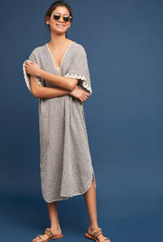 KAFTAN DRESS ISLA - sustainably made MOMO NEW YORK sustainable clothing, kaftan slow fashion