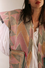 KANTHA VEST KIMII - sustainably made MOMO NEW YORK sustainable clothing, slow fashion