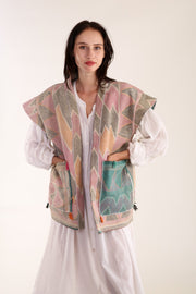 KANTHA VEST KIMII - sustainably made MOMO NEW YORK sustainable clothing, slow fashion