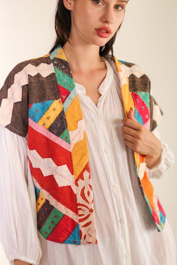 KIMONO VEST KREATREES - sustainably made MOMO NEW YORK sustainable clothing, Kimono slow fashion