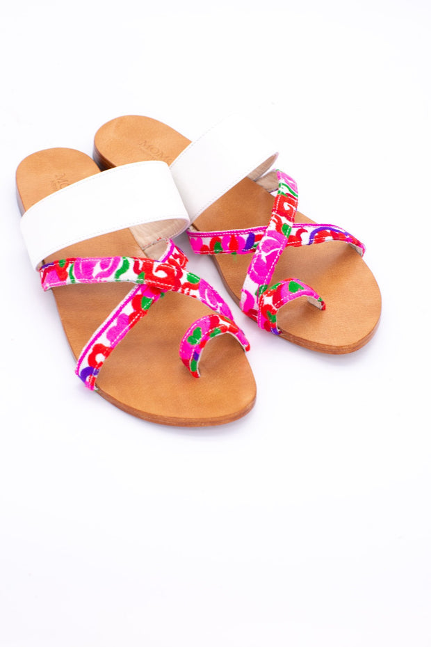 LEATHER STRING SANDALS INGA - sustainably made MOMO NEW YORK sustainable clothing, mules slow fashion