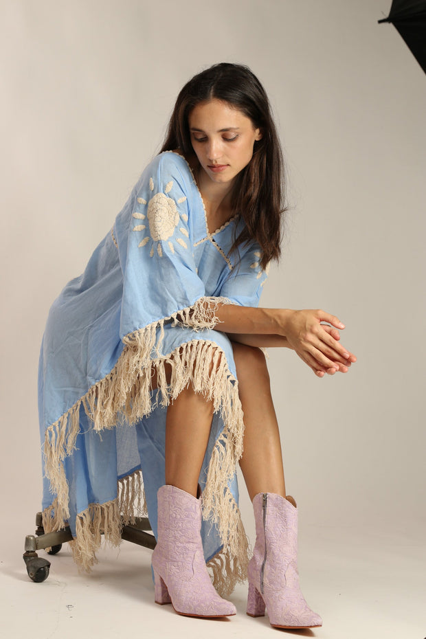 LIGHT PINK HEELED BOOTS LAETITIA - sustainably made MOMO NEW YORK sustainable clothing, boots slow fashion