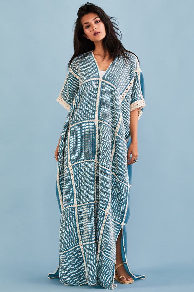 Lupita Kaftan - sustainably made MOMO NEW YORK sustainable clothing, Boho Chic slow fashion