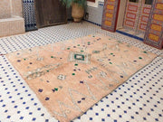 moroccan rug from Beni mguild, berber handmade area rug - sustainably made MOMO NEW YORK sustainable clothing, rug slow fashion