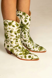 NATURE LOVE EMBROIDERED WESTERN BOOTS - sustainably made MOMO NEW YORK sustainable clothing, wholesaleshoes slow fashion