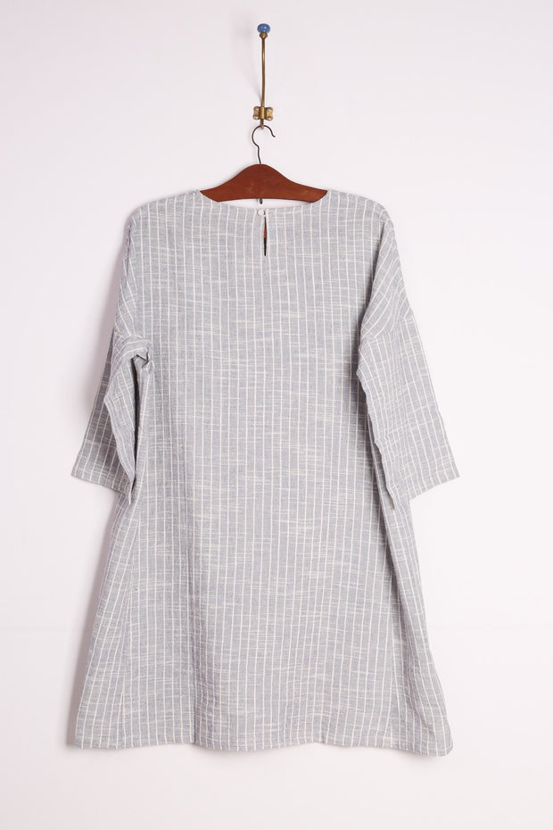 ORGANIC COTTON DRESS STELLA - sustainably made MOMO NEW YORK sustainable clothing, kaftan slow fashion