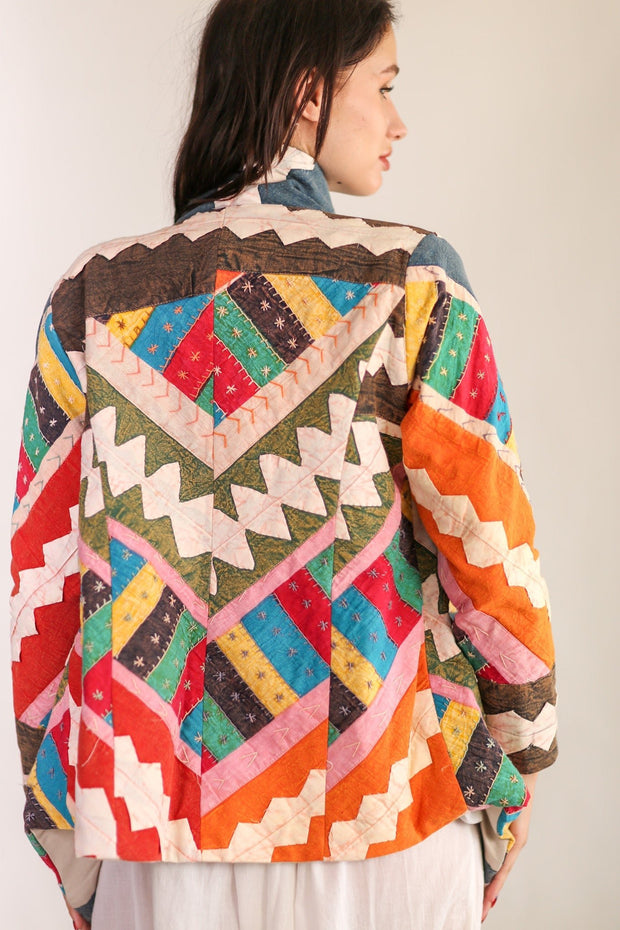 PATCHWORK JACKET SAIDA - sustainably made MOMO NEW YORK sustainable clothing, slow fashion