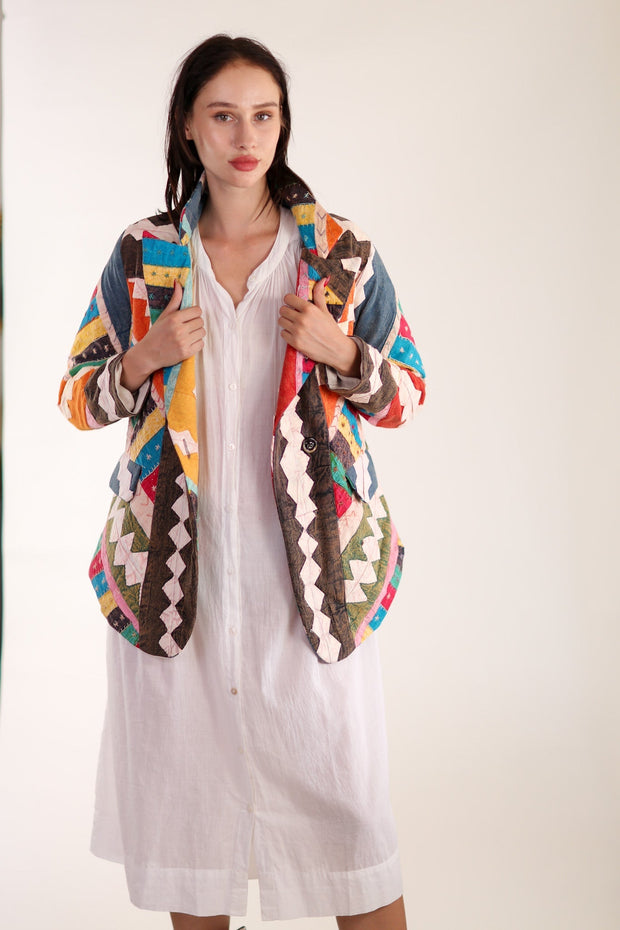 PATCHWORK JACKET SAIDA - sustainably made MOMO NEW YORK sustainable clothing, slow fashion