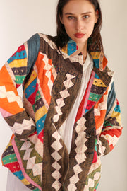 PATCHWORK JACKET SAIDA - sustainably made MOMO NEW YORK sustainable clothing, slow fashion