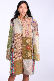 PATCHWORK STITCH JACKET COAT FRANKIE - sustainably made MOMO NEW YORK sustainable clothing, Coat slow fashion