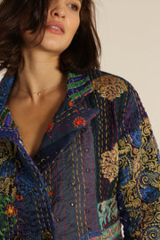 PENNY JACKET EMBROIDERED PATCHWORK X FREE PEOPLE - sustainably made MOMO NEW YORK sustainable clothing, fall22 slow fashion