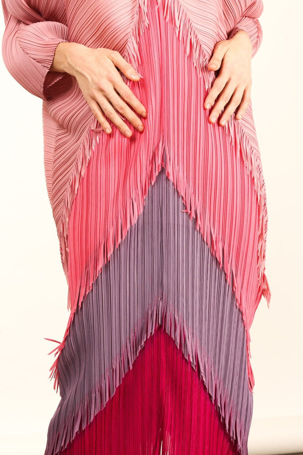 PLEATED KAFTAN DRESS MARA - sustainably made MOMO NEW YORK sustainable clothing, dress slow fashion