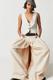 PLEATED PANTS KATIE - sustainably made MOMO NEW YORK sustainable clothing, pants slow fashion