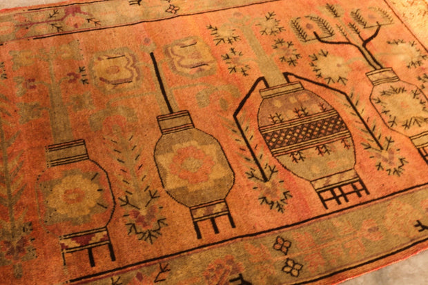 RARE ANTIQUE CHINESE KOTTAN CARPET - sustainably made MOMO NEW YORK sustainable clothing, rug slow fashion