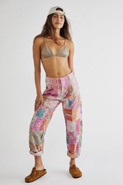 RAYA EMBROIDERED PATCHWORK PANTS - sustainably made MOMO NEW YORK sustainable clothing, pants slow fashion