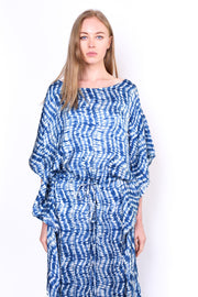 STAYCATION CITY SILK FLOWY KAFTAN DOAN - sustainably made MOMO NEW YORK sustainable clothing, kaftan slow fashion