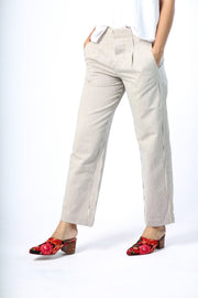 STRIPE TROUSER PANTS LILO - sustainably made MOMO NEW YORK sustainable clothing, pants slow fashion