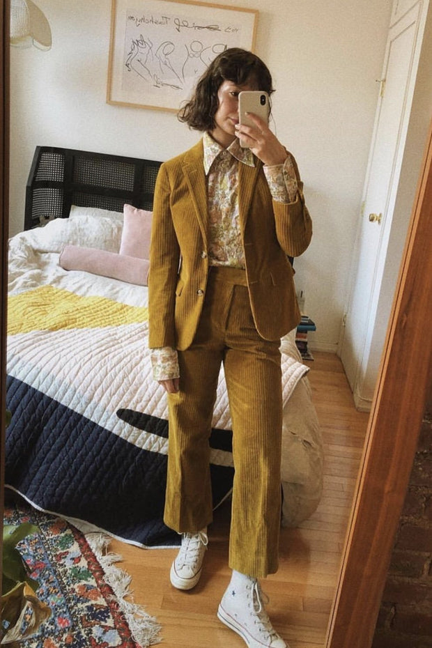 CORDUROY SUIT SABINA - sustainably made MOMO NEW YORK sustainable clothing, Jacket slow fashion