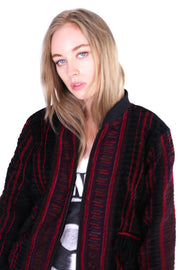 TRIBAL BOMBER JACKET AURORA - sustainably made MOMO NEW YORK sustainable clothing, offer slow fashion