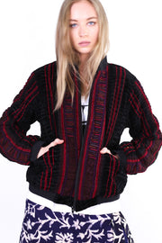 TRIBAL BOMBER JACKET AURORA - sustainably made MOMO NEW YORK sustainable clothing, offer slow fashion