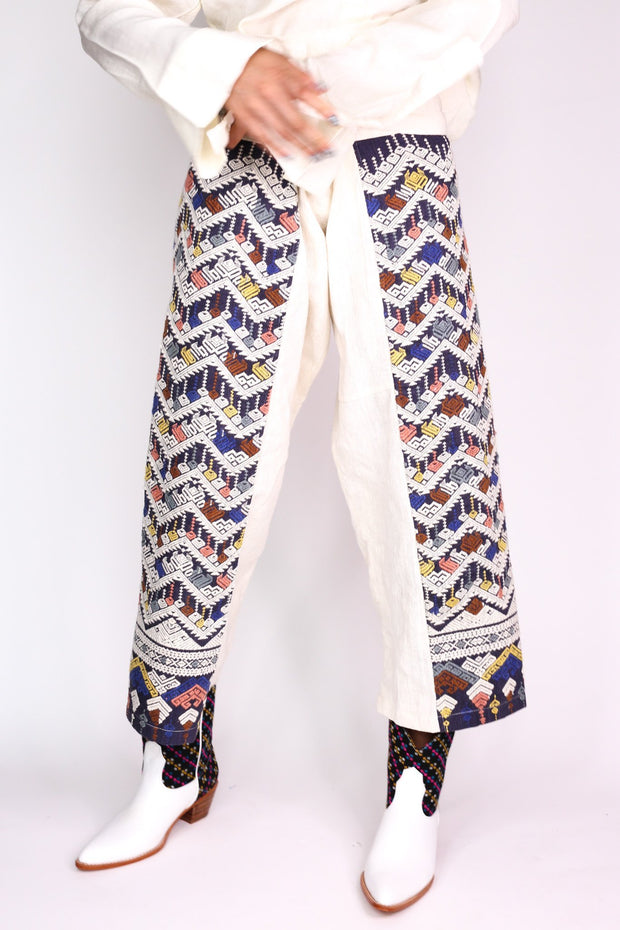 TRIBAL WOVEN FISHERMAN PANTS FIO - sustainably made MOMO NEW YORK sustainable clothing, pants slow fashion