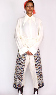 TRIBAL WOVEN FISHERMAN PANTS FIO - sustainably made MOMO NEW YORK sustainable clothing, pants slow fashion