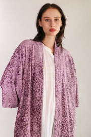 VELVET EMBROIDERED KIMONO GOYA - sustainably made MOMO NEW YORK sustainable clothing, Kimono slow fashion