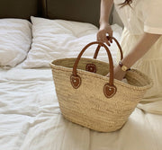 WOVEN SUMMER SHOPPING/ BEACH BASKET LYDIA - sustainably made MOMO NEW YORK sustainable clothing, offer slow fashion