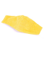 YELLOW CORDUROY FACE MASK PERLA - sustainably made MOMO NEW YORK sustainable clothing, offerfm slow fashion