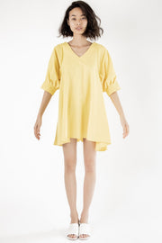 Yellow Mini My Favorite Dress Claes - sustainably made MOMO NEW YORK sustainable clothing, Dress slow fashion