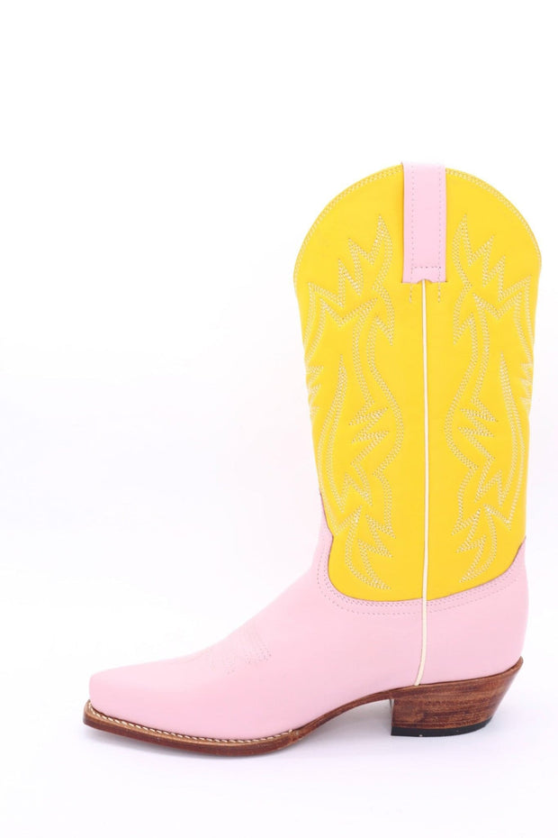 YELLOW PINK BOOTS MARJON - sustainably made MOMO NEW YORK sustainable clothing, boots slow fashion